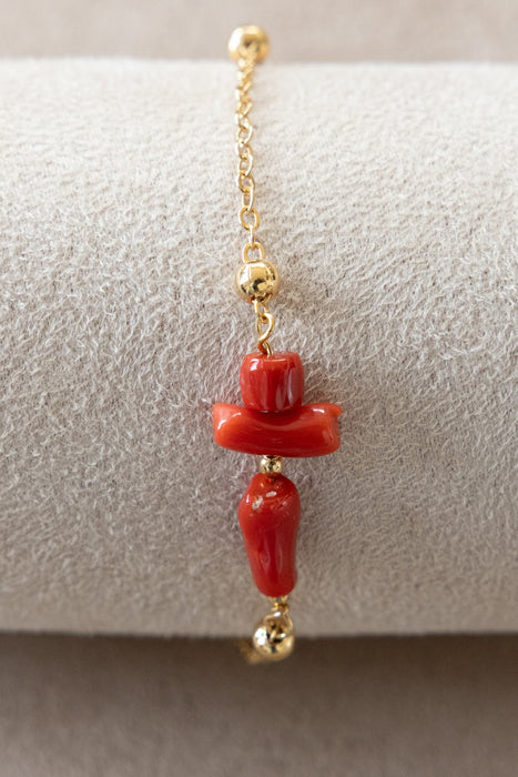 Bracelet chaîne boule de 20 cm avec bonhomme croix de 25 mm.